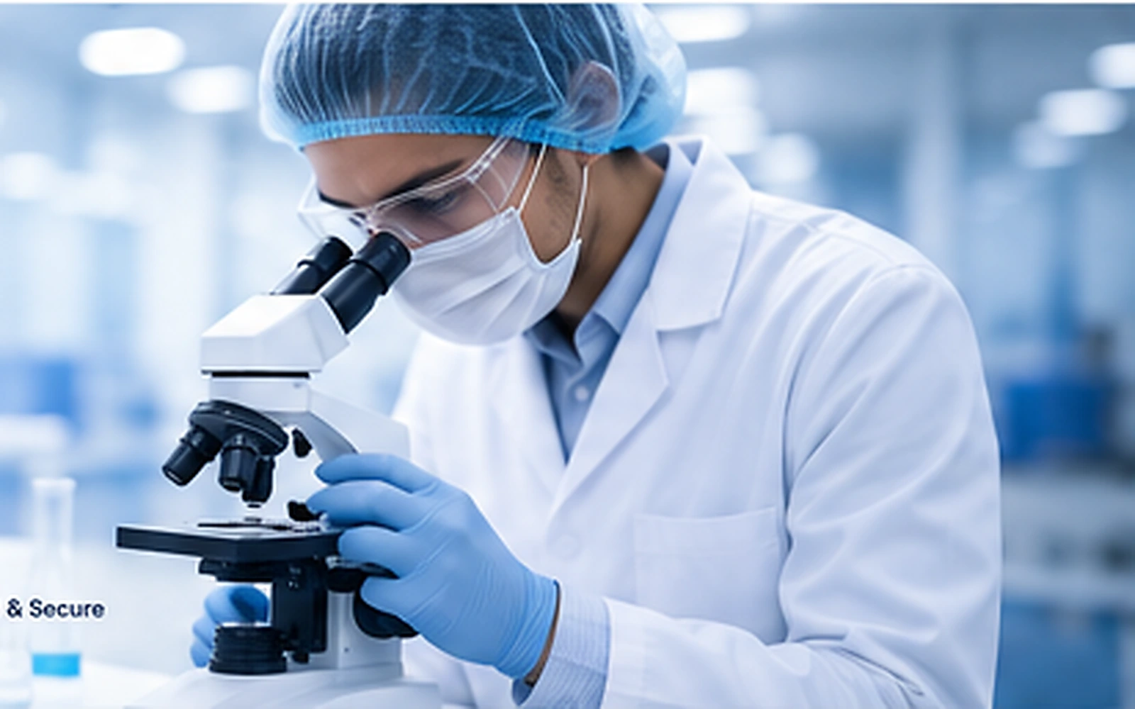 Laboratory professional performing diagnostic testing